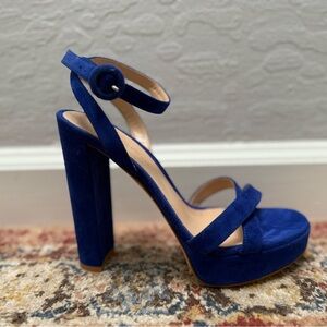 Gianvito Rossi Stunning Blue Strappy Platform Sandals